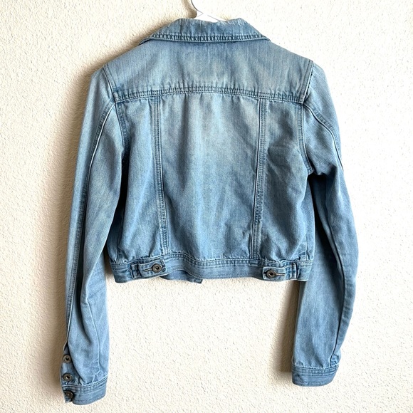 [BoomBoom Jeans] Cropped Denim Light Wash Jacket Size Small - Picture 4 of 9